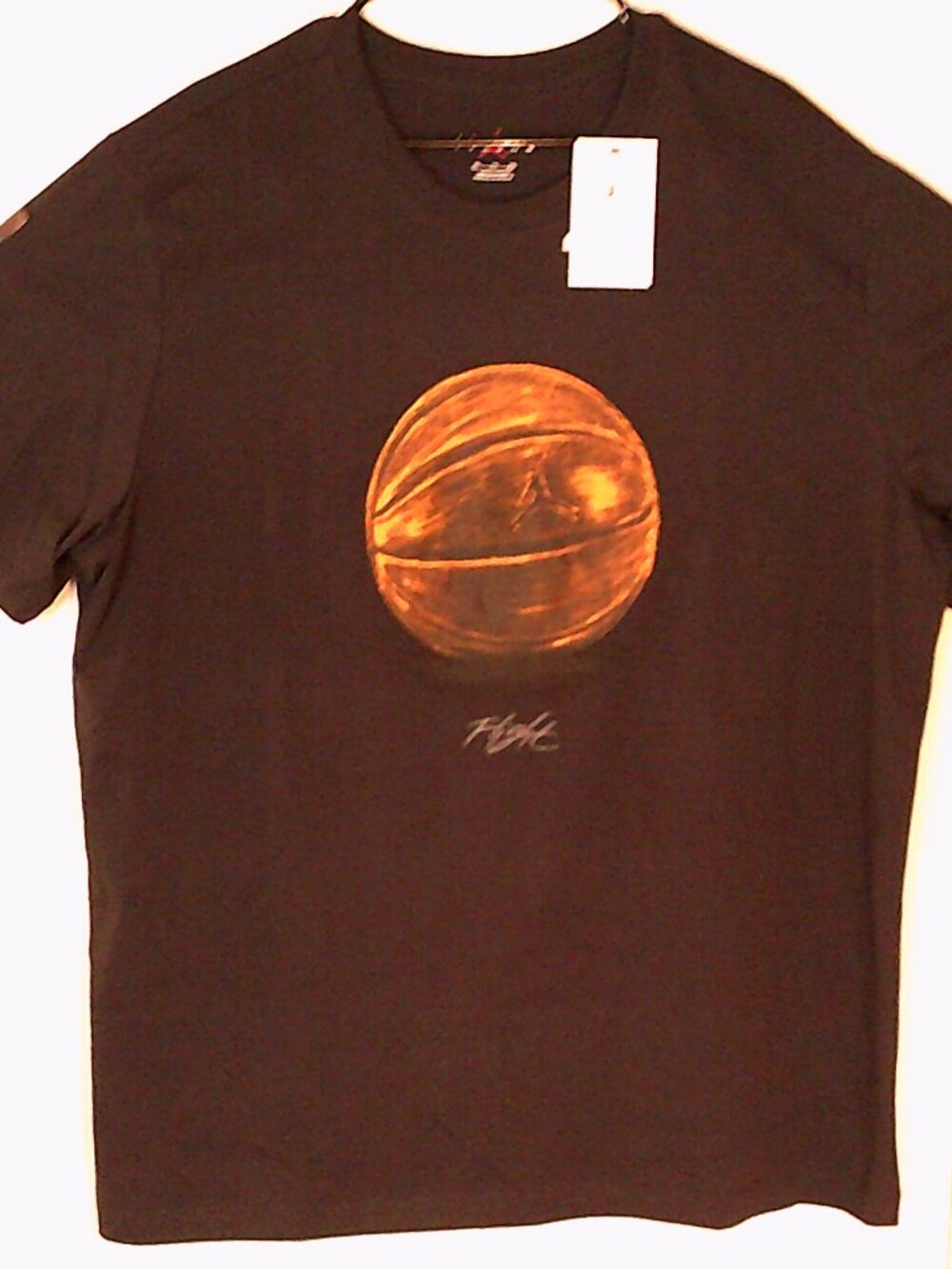 NEW AIR JORDAN "Basketball Flight Tee" MEN'S BLACK ORANGE T-SHIRT 2XL FZ1993-045